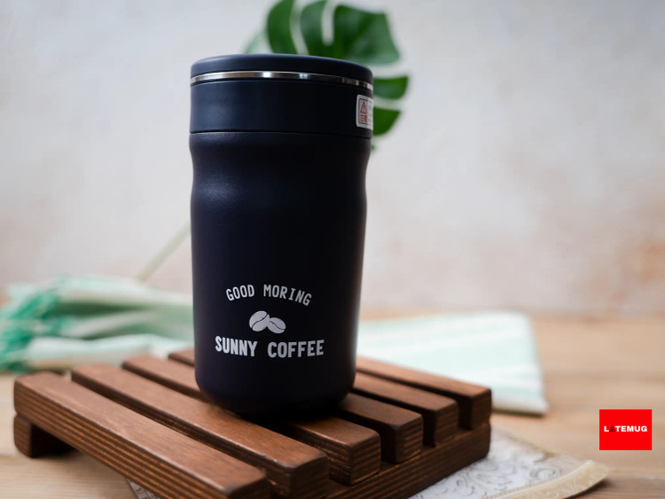 تراول ماگ گودمورنینگ(sunny coffe )سرمه ای