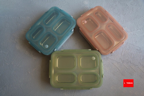 لانچباکس استیل واشر جدا چهار خانه