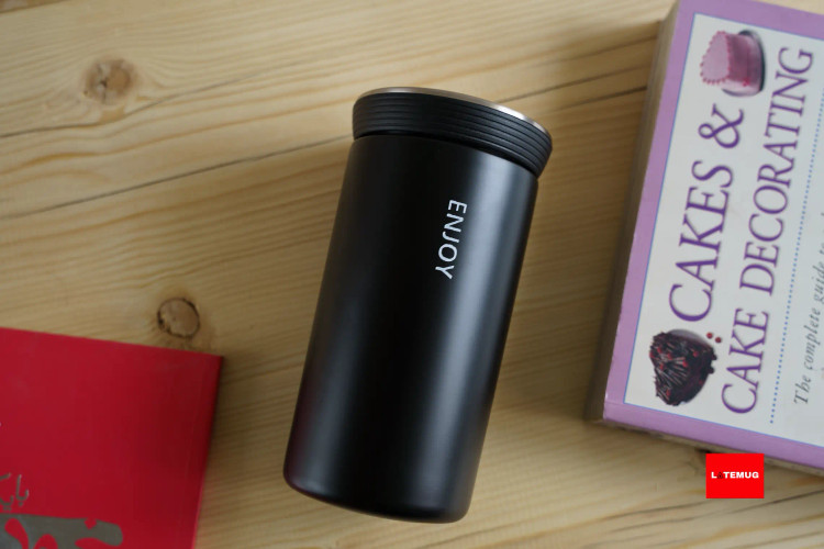 تراول ماگ ۳۵۰میل توری دار enjoy رنگ مشکی