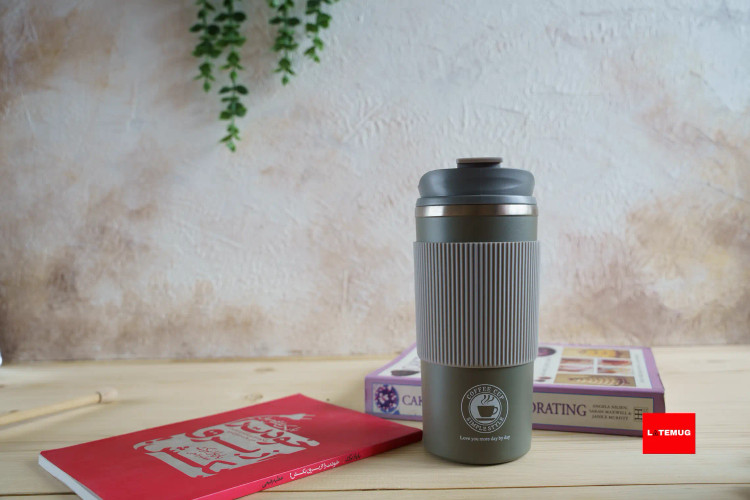 تراول ماگ دور سیلیکونی طوسی