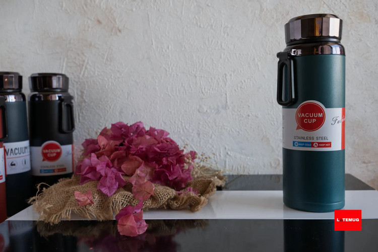 فلاسک استیل ۱لیتری vacuum cup آبی