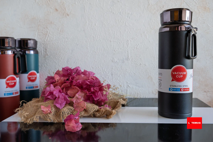 فلاسک استیل ۱لیتری vacuum cup مشکی