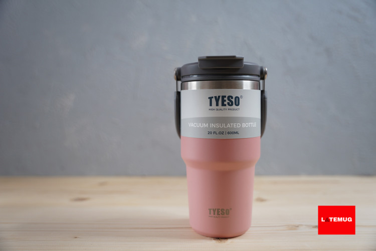 تراول ماگ دوحالته تایسو TYESO حجم ۶۰۰میل رنگ صورتی