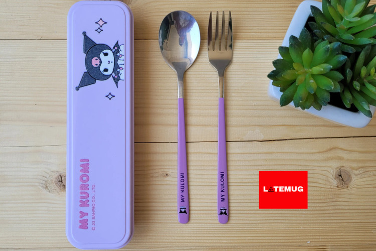 ست قاشق و چنگال استیل طرح کرومی همراه با پک