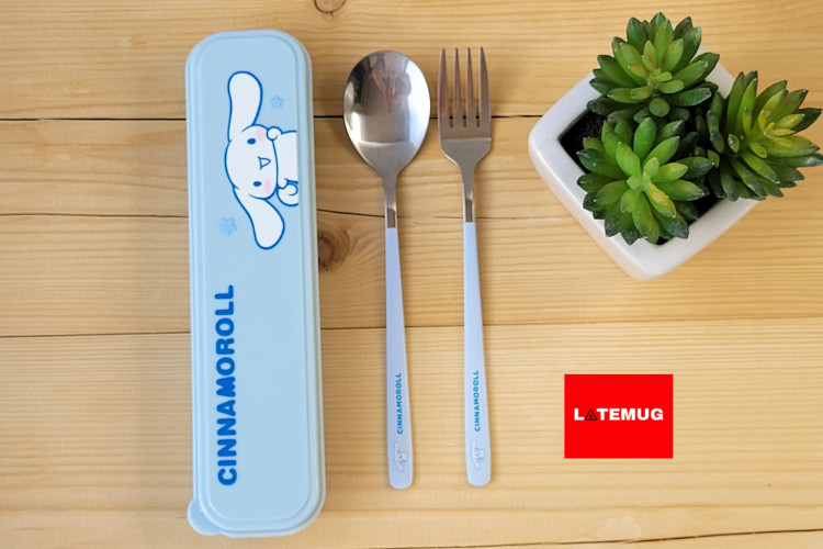 ست قاشق و چنگال استیل طرح سینامورال همراه با پک