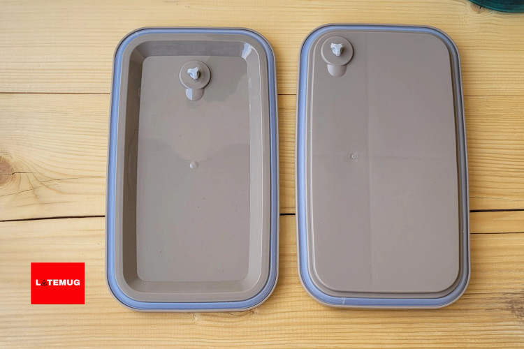 دور هر دو درب واشر دارد. و روی هر دو درب سوپاپ خروج بخار داره