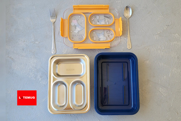 قسمت استیل از پلاستیک جدا میشه و میتونید داخل فر یا گرمگن بذارید