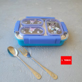 ظرف غذای کرومی آبی