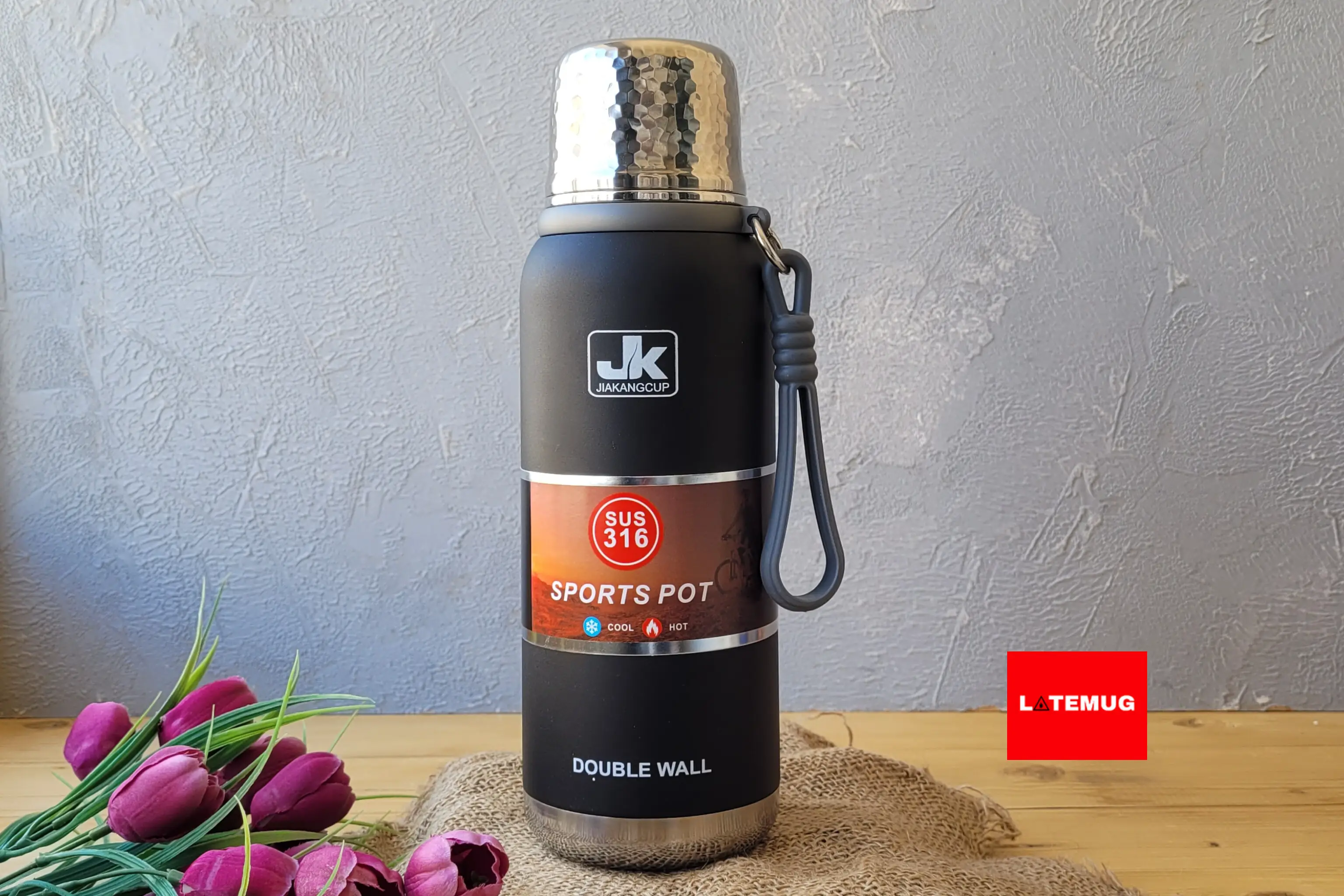 فلاسک یک لیتری JK رنگ مشکی