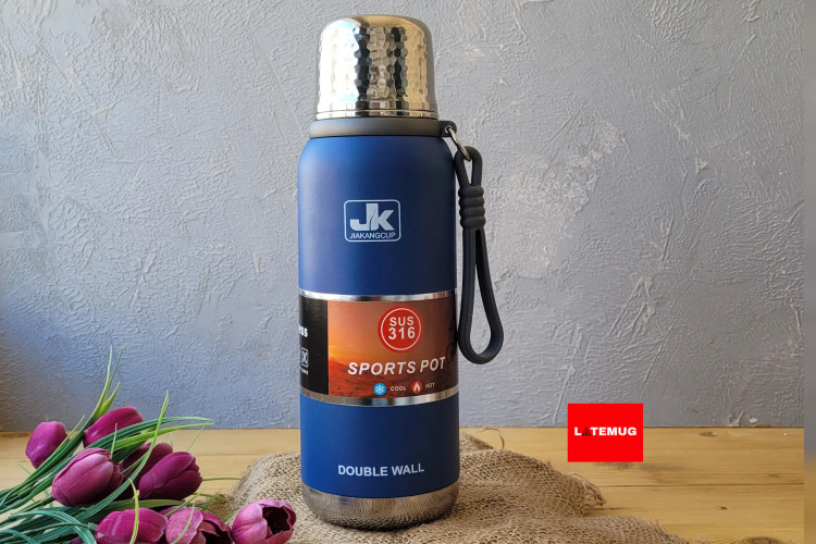 فلاسک یک لیتری JK رنگ آبی