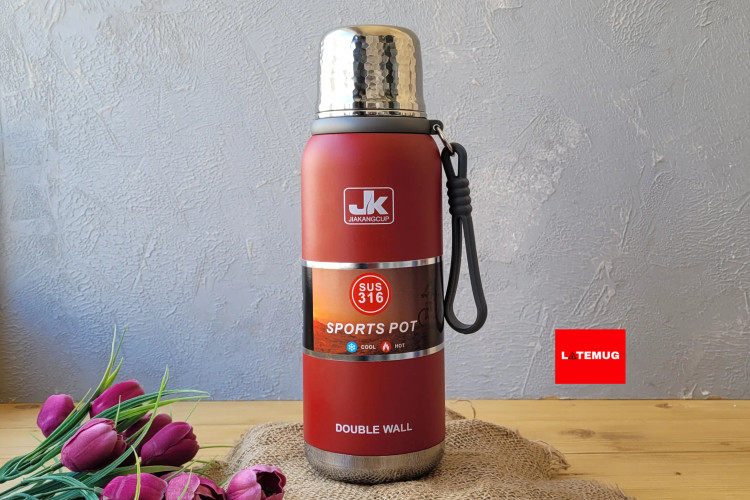 فلاسک یک لیتری JK رنگ قرمز